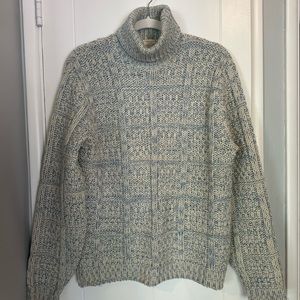 Vintage wool chunky knit turtleneck grandpa sweater